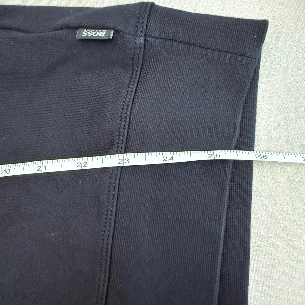 Hugo Boss Mens Black Quarter Zip Pullover Cotton Blend Shoulder Overlay Size L